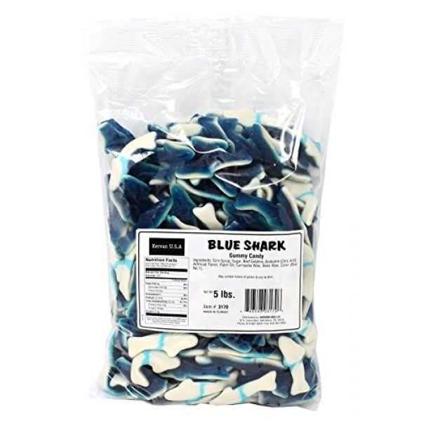 Blue Shark Gummy Candy, 5 Lbs - HALAL
