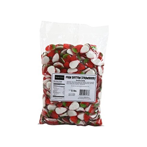 Kervan Gummy Candy, Foam Bottom Strawberry Gummi Candy Bulk Bag,