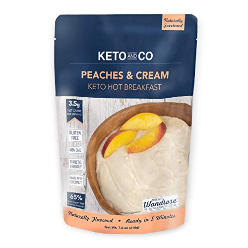 Keto Hot Breakfast By Keto And Co | Peaches And Cream Flavor | J