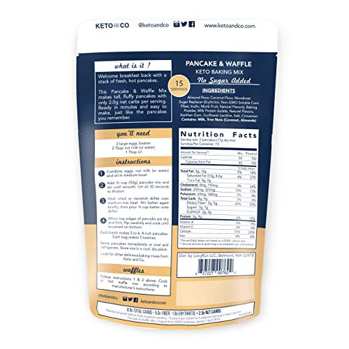 Keto Pancake &Amp; Waffle Mix By Keto And Co | Fluffy, Gluten Free,