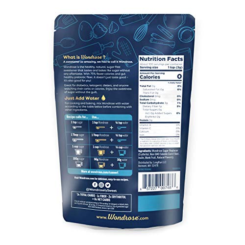 Wondrose Sugar Replacer By Keto And Co | Replaces Sugar Cup For