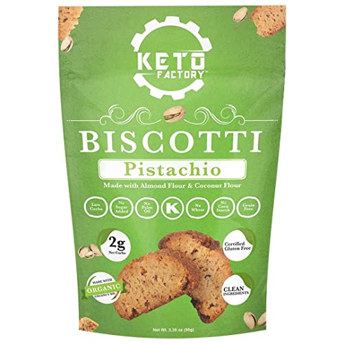 Keto Factory Pistachio Biscotti Cookies, 3.39 oz | Keto, Diabeti...
