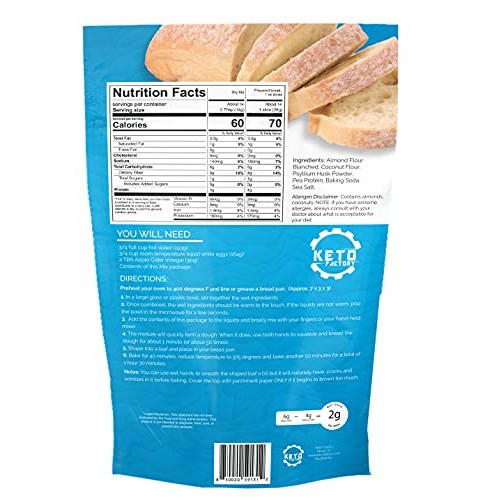 Keto Factory Sandwich Bread Mix, 7 Oz | 100% Natural, Keto And D
