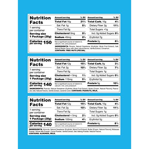 Keto Farms, Candied Nuts, Keto Candy Snacks 1-2G Net Carb [Var