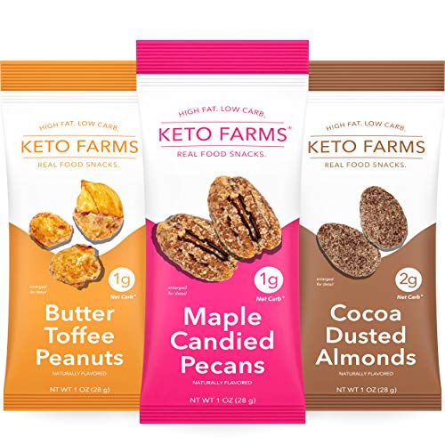 Keto Farms, Candied Nuts, Keto Candy Snacks 1-2G Net Carb [Var