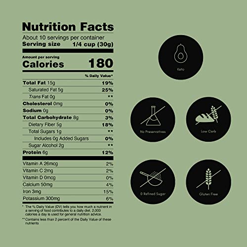 Keto Hana Coconut & Almond Butter Granola Breakfast Cereal, Lo...