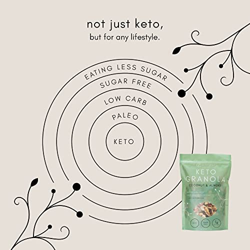 Keto Hana Coconut & Almond Butter Granola Breakfast Cereal, Lo...