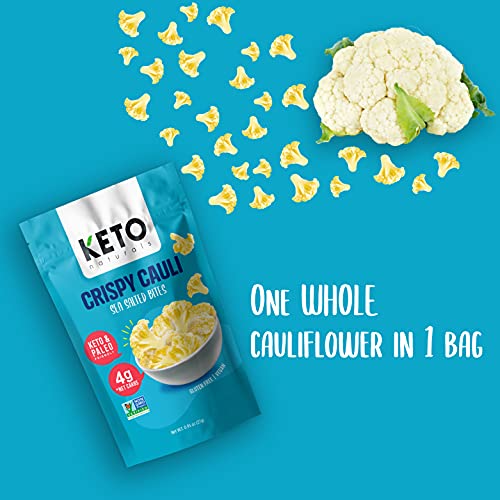 Cauliflower chips Keto bites low carb cauliflower thins Sea Sal...