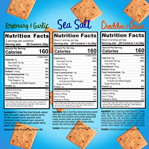 Keto Crackers low carb crackers Variety Pack Keto friendly sna...