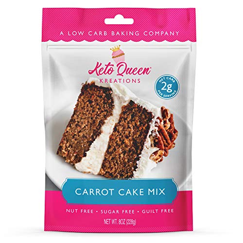 Keto Queen Kreations Carrot Cake Mix - Low Carb 2G Net, Nut-Fr
