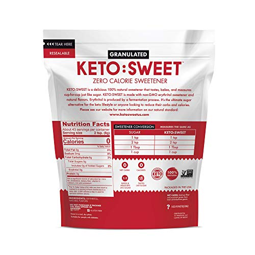 Keto:Sweet Ultimate Keto Sugar Alternative, 100% Natural Erythri