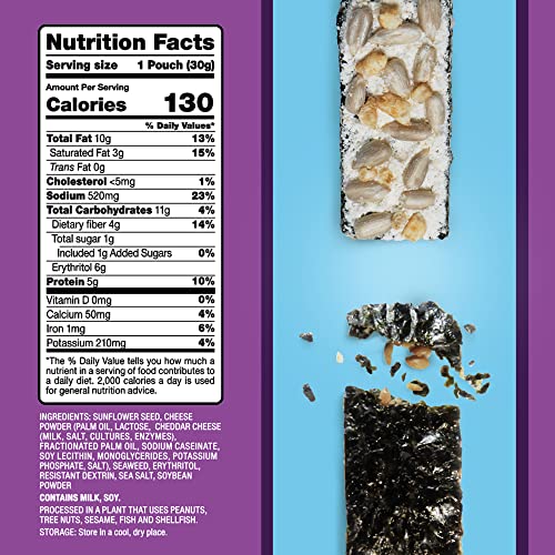 Keto Valley Seaweed Snacks - 1g Net Carbs - Sea Salt Sunflower -...