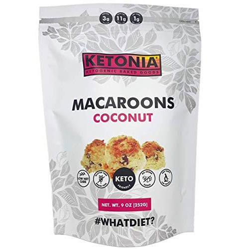 Ketonia Keto Coconut Macaroons - 16 Hand Made Macaroons - 1/2 Ne