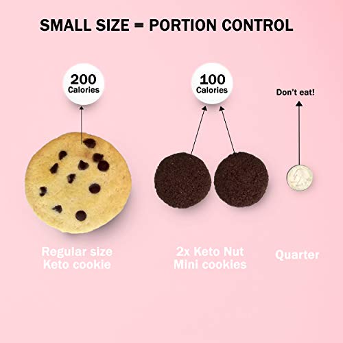 Keto Mini Cookies Double Chocolate - Keto Snack, Keto Food, Lo