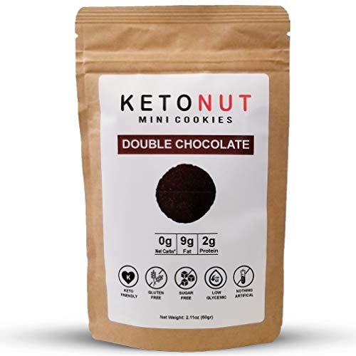 Keto Mini Cookies Double Chocolate - Keto Snack, Keto Food, Lo