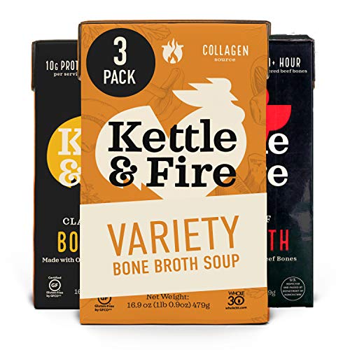 Bone Broth Variety Pack, Mushroom Chicken, Beef, And Chicken By