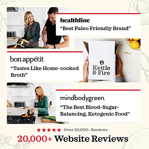 Chicken Bone Broth Soup By Kettle And Fire, Pack Of 6, Keto Diet