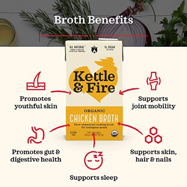 Chicken Broth By Kettle And Fire, Cooking Broth And Stock, Organ