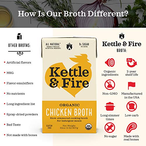 Chicken Broth By Kettle And Fire, Cooking Broth And Stock, Organ