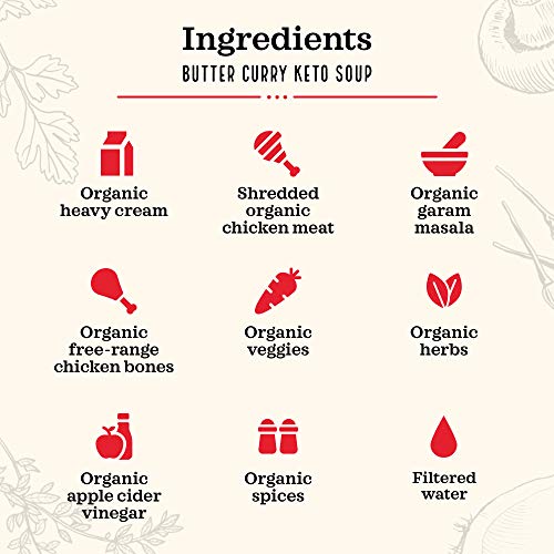 Keto Soup By Kettle And Fire, Butter Curry, Pack Of 3, Gluten Fr