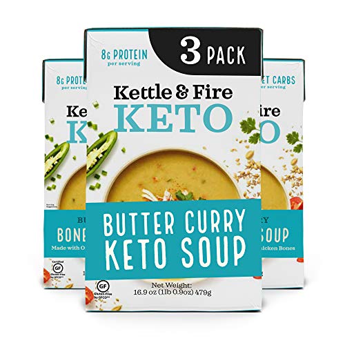 Keto Soup By Kettle And Fire, Butter Curry, Pack Of 3, Gluten Fr