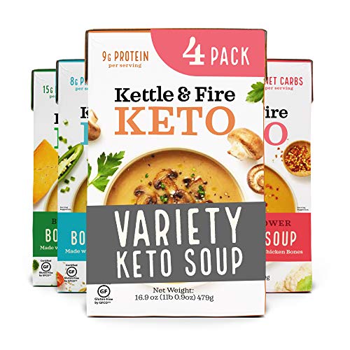 Keto Soup Variety Pack By Kettle And Fire, Pack Of 4, Spicy Caul