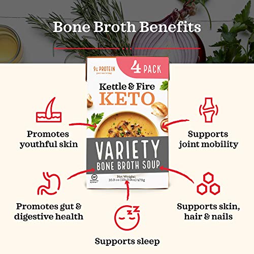 Keto Soup With Bone Broth Variety Pack By Kettle And Fire, Pack