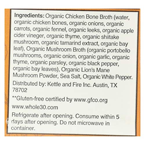 Kettle &Amp; Fire, Bone Broth Mushroom Chicken, 16.9 Fl Oz