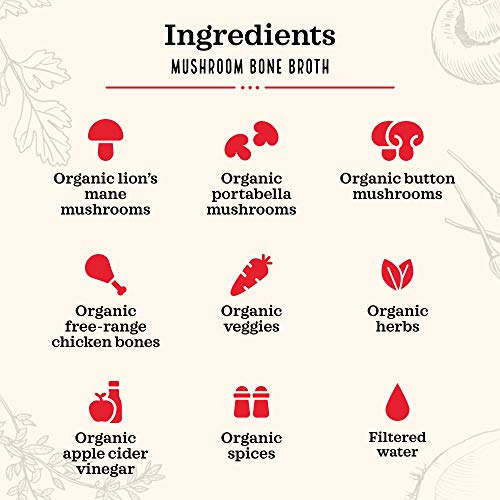 Mushroom Chicken Bone Broth By Kettle And Fire, Pack Of 4, Keto