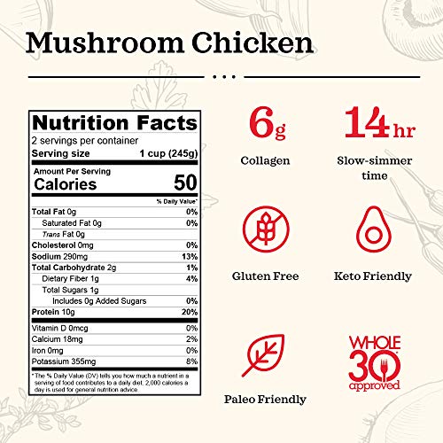 Whole 30 Approved Bone Broth 2 Beef, 2 Chicken, And 2 Mushroom C
