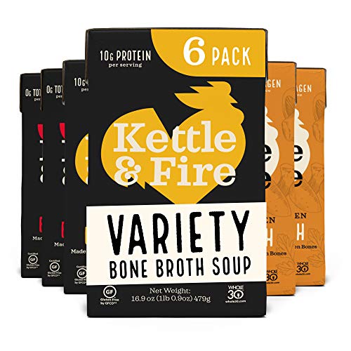 Whole 30 Approved Bone Broth 2 Beef, 2 Chicken, And 2 Mushroom C