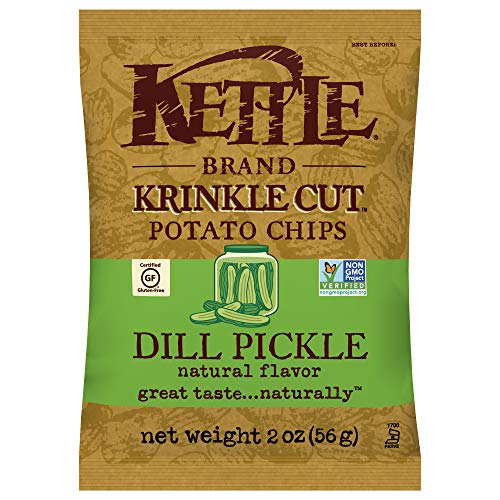 Kettle Brand Potato Chips, Dill Pickle, 2 Ounce Bag