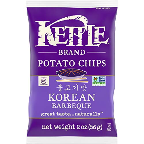 Kettle Brand Potato Chips, Korean Bbq Chips, Snack Bag 2 Oz Pac