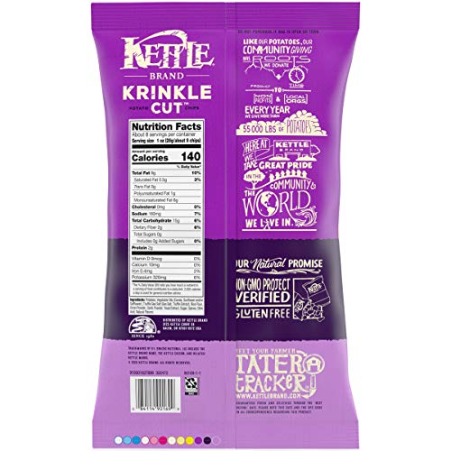 Kettle Brand Potato Chips, Krinkle Cut Truffle And Sea Salt Kett Kettle Brand Potato Chips, Krinkle Cut Truffle And Sea Salt Kett