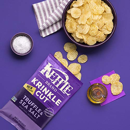 Kettle Brand Potato Chips, Krinkle Cut Truffle And Sea Salt Kett Kettle Brand Potato Chips, Krinkle Cut Truffle And Sea Salt Kett
