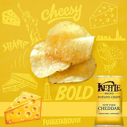 Kettle Brand Potato Chips, New York Cheddar, Single-Serve 1.5 Ou