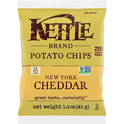Kettle Brand Potato Chips, New York Cheddar, Single-Serve 1.5 Ou