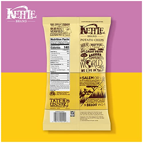 Kettle Brand Potato Chips, Parmesan Garlic Kettle Chips, 8.5 Oun