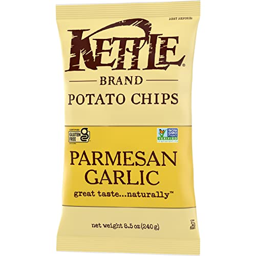 Kettle Brand Potato Chips, Parmesan Garlic Kettle Chips, 8.5 Oun