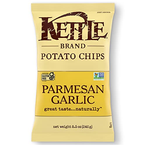 Kettle Brand Potato Chips, Parmesan Garlic Kettle Chips, 8.5 Oun