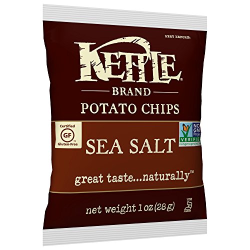 Kettle Brand Potato Chips, Sea Salt, Single-Serve 1.5 Ounce Bags