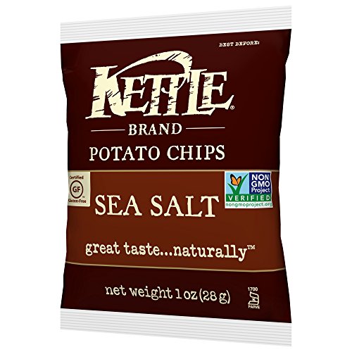 Kettle Brand Potato Chips, Sea Salt, Single-Serve 1.5 Ounce Bags
