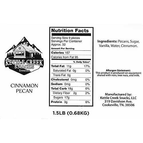 Kettle Creek Snacks Nut Combo - 1 1/2 LBs Cinnamon Almonds & 1 1...