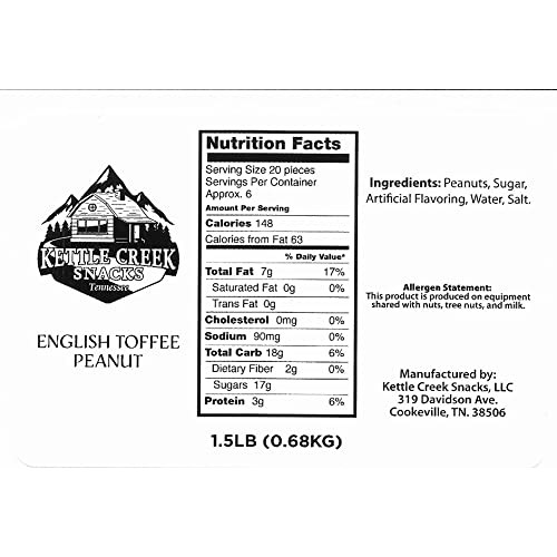 Kettle Creek Snacks Nut Combo - 1 1/2 Lbs English Toffee Peanuts