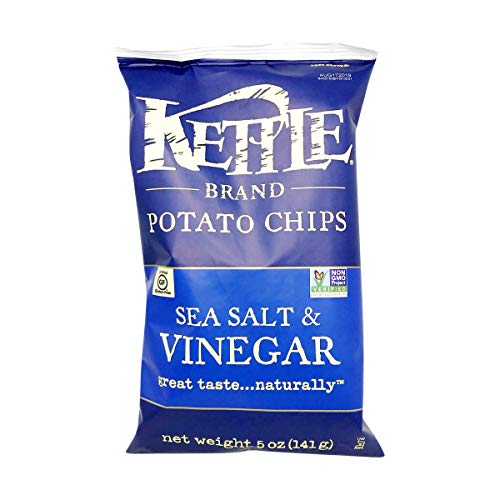 Kettle Brand Potato Chips, Sea Salt &Amp; Vinegar, 5 Oz