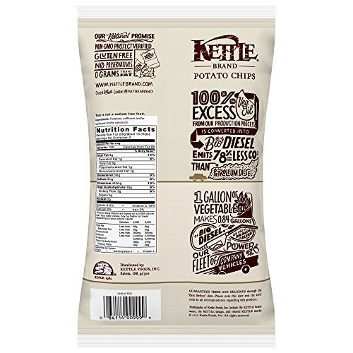 Kettle Brand Potato Chips, Unsalted, 5 Ounce Bags Pack Of 15