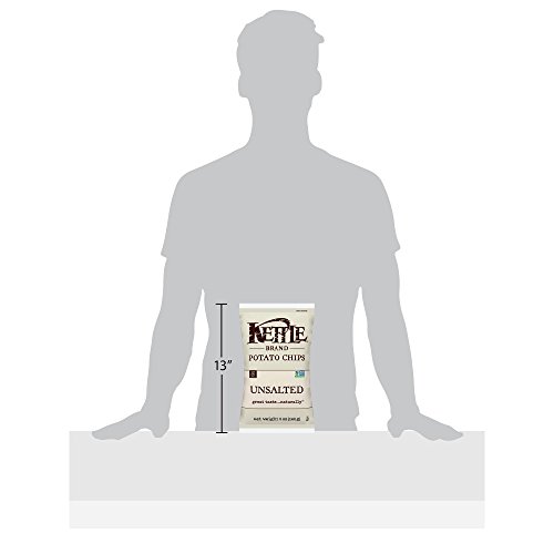 Kettle Brand Potato Chips, Unsalted, 5 Ounce Bags Pack Of 15