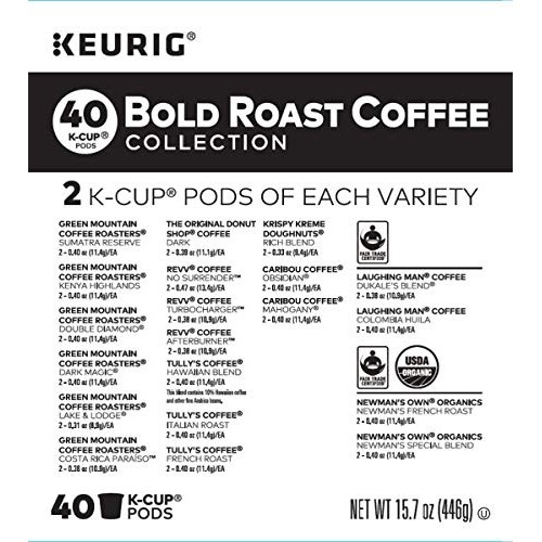 Keurig Bold Roast Coffee Collection Variety Pack, Single-Serve C