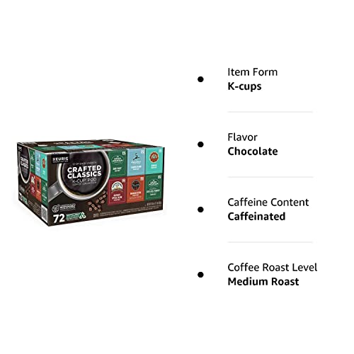 Keurig Crafted Classics Coffee K-Cups Pods 6 Variety Collection