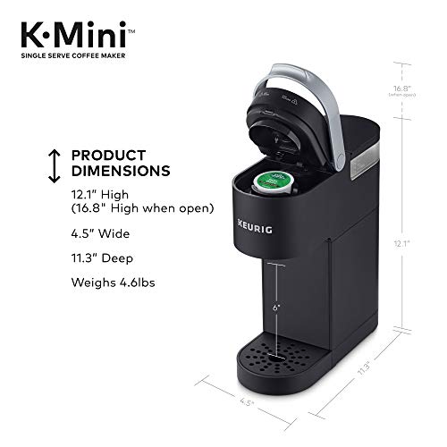 Keurig K-Mini Coffee Maker, Black With Coffee Lovers 40 Count V